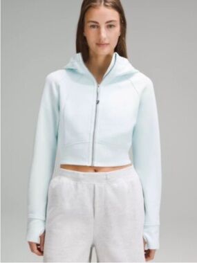 Lululemon blue cropped full zip scuba